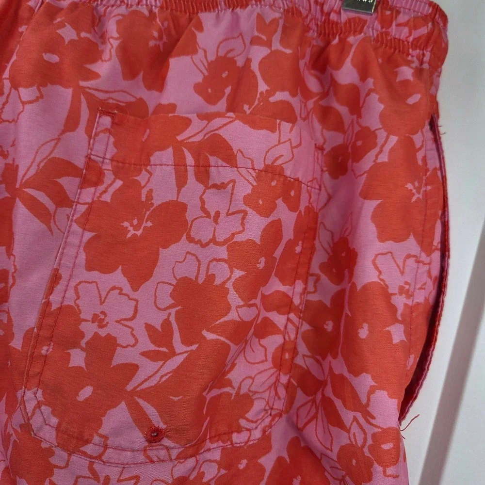 Pacsun‎ Men's Floral Swim Trunks Pink Orange Size Large